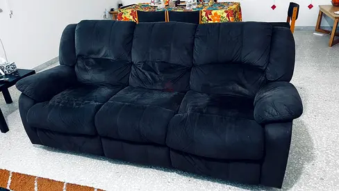 Comfortable Black Reclining Sofa for Sale