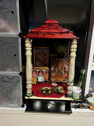 Authentic Indian Pooja Mandir for Spiritual Blessings