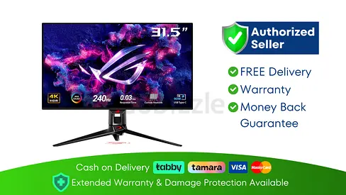 ROG Swift 31.5 inch OLED Gaming Screen – 240Hz ● Brand New | 1 Year Warranty | FREE Delivery | SHJ34