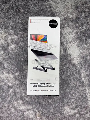 MBEAT Stage P5 Portable Laptop Stand with USB-C Docking Station, USB-C Laptop Dock Stand, Portable