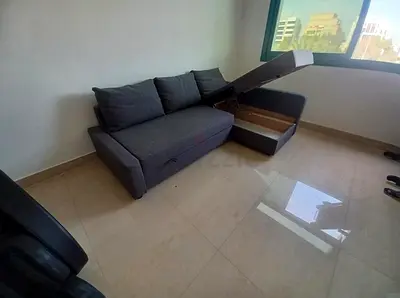 Comfortable Grey Sofa with Storage