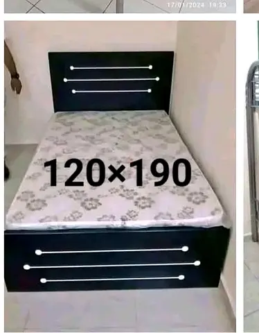 Stylish Black Bed Frame with Storage