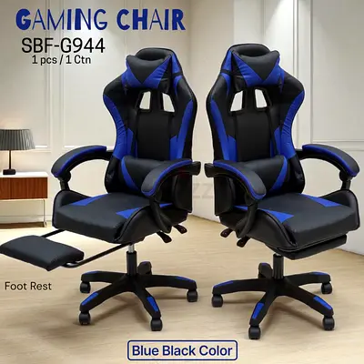 Comfortable Gaming Chair in Blue and Black