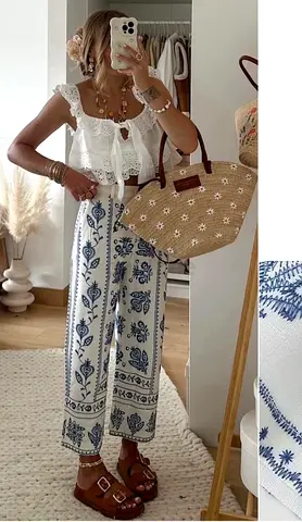 Bloggers Favourite Zara Embroidered Culottes Pants