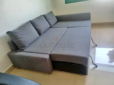 Comfortable Grey Sofa Bed with Storage