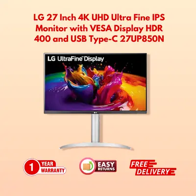 LG 27 Inch 4K UHD Ultra Fine IPS Monitor for Sale