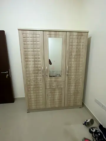 Stunning Wardrobe with Mirror and Textured Finish