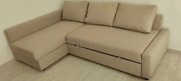 IKEA L Shape sofa with big storage in L , you can fix the L left and right any side you wantOnly 4
