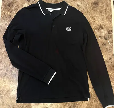 Brand New Long Sleeve Kenzo Polo Shirt with with Logo