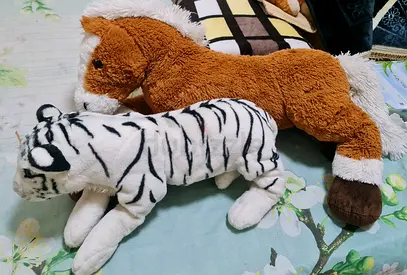 Adorable Stuffed Animal Collection: Horse and Tiger
