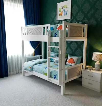 Brand new Solid wood kids bunker bed with mattress Available