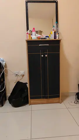 Stylish Black Cabinet with Mirror for Sale