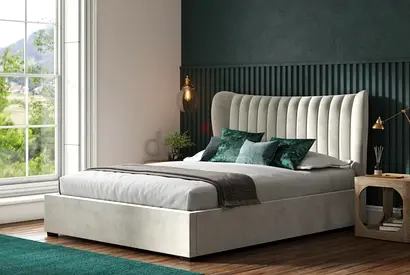 Elegant Upholstered Bed with Headboard