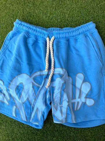 Syna world short Comfortable Blue Graphic Shorts for Summer Wear