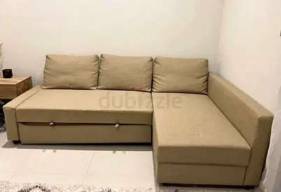 Cozy Beige L-Shaped Sofa with Storage