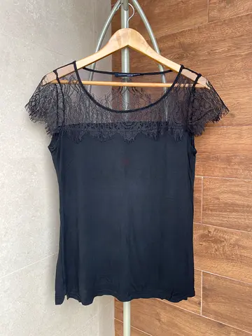 Philosophy Elegant Black Lace Top