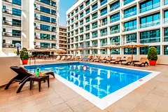 Full Furnished..!! Dewa Free Studio with Balcony, Five Star Amenities in 4-Cheques