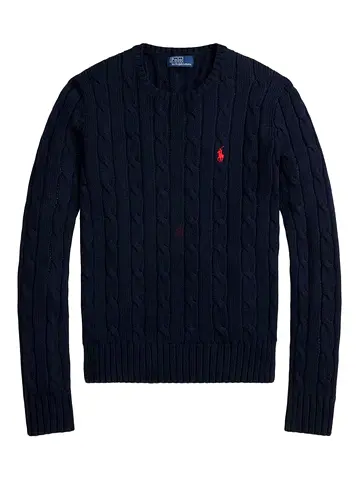 Rugged Elegance: Polo Ralph Lauren Navy Cable Knit Sweater