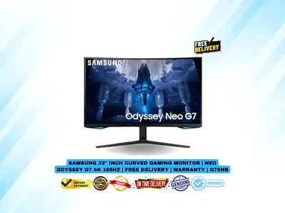 Samsung 32 Inch Curved Gaming Monitor | Neo Odyssey G7 4K 165Hz | Free Delivery | Warranty | G75NB