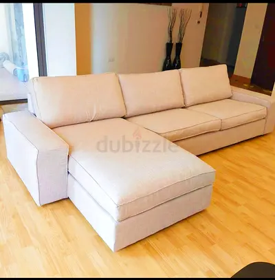 High Quality Ikea kivik four Seater L Shape Sofa Beige