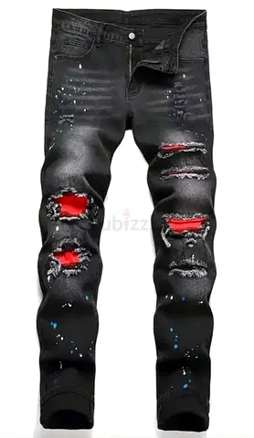 Slim jeans Stylish and Edgy Ripped Black Jeans