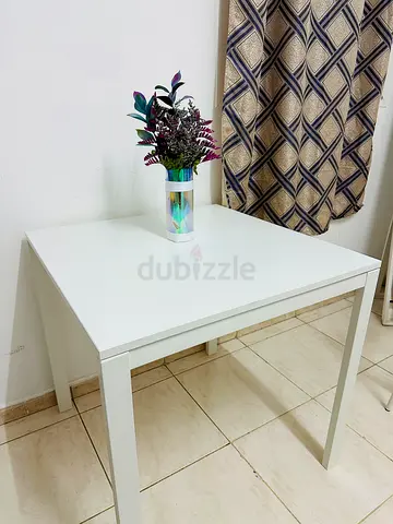IKEA White Semi Dining/Study Table for Sale