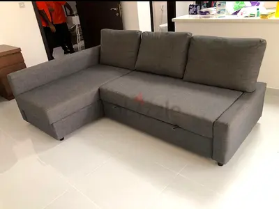 Modern Grey Sofa with Storage