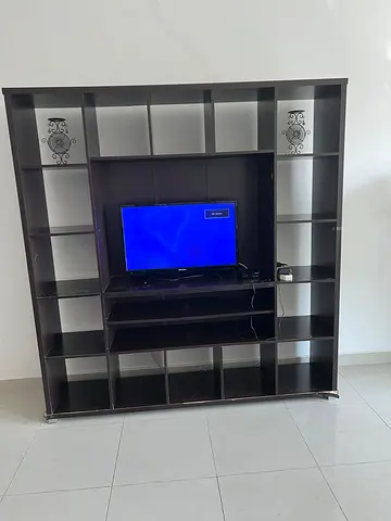 Modern Entertainment Center with Shelves