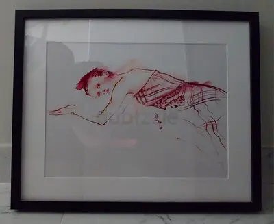 Elegant Framed Print by Alena Lavdovskaya (famous Russian fashion illustrator)