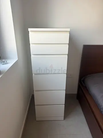 Modern White High Gloss Dresser for Sale