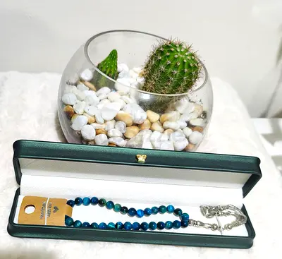 Natural Tiger Eye Stone Misbaha (Original) Hand made – 33 Beads