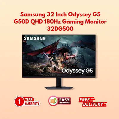 Samsung 32 Inch Odyssey G5 Gaming Monitor - Exceptional Visuals Await