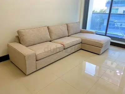Selling Four Seater Ikea Kivik L Shape Sofa Beige