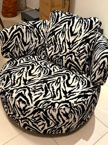 Unique Black and White Zebra Print Bean Bag Chair