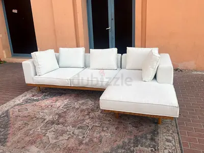 Stylish Modren West Elm New Port L Shape Sofa feather 🪶 filled
