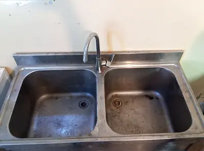 Used Stainless Steel Double Sink for Sale