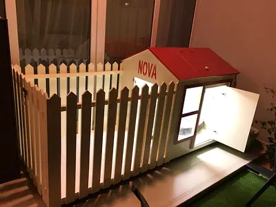 Dog house , Pet  house , Cat house , Fence type with air condition .