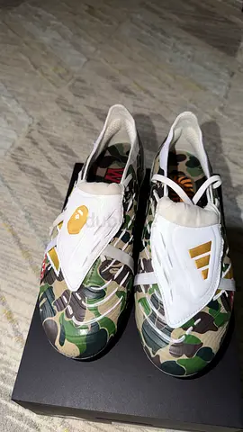 BAPE x Adidas Limited Edition Camo Football Boots. Size: US 7, UK 6.5 , EU 40.