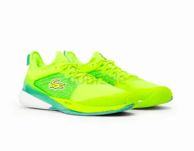 Bright Green Lacoste Tennis Shoes for Sale size 41. Price 350 AED