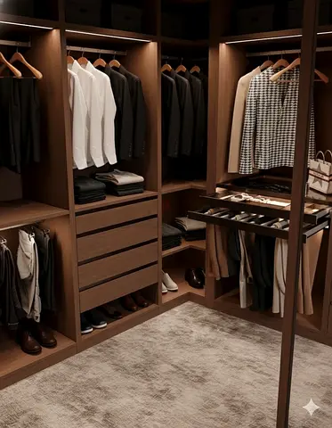 Stylish Wooden Wardrobe with Ample Storage Space