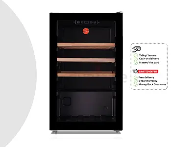 Beverage Cooler Hoover 165L Single Door Glass Door Fridge