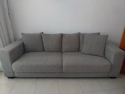 Modern luxurious Grey Fabric Sofa set for Sale