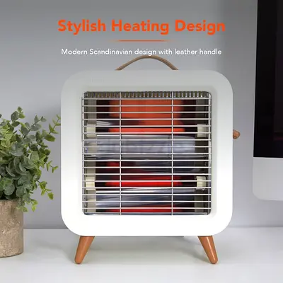 Warmlite, Infrared Desk Heater, Ultra-Quiet, Energy Efficient, Overheat Protection, 550W, Cream