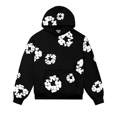 Denim Tears hoodie 3D cotton-wreath design for a clean, cultural, and standout streetwear look.