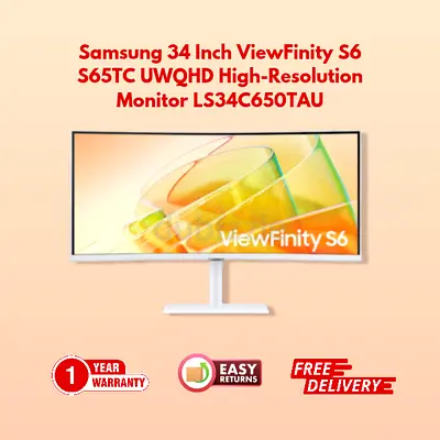 Samsung 34 Inch ViewFinity S6 Ultra-Wide Monitor for Sale