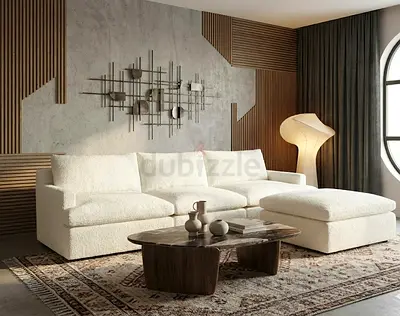 Marina home feather 🪶 filled sofa with footstool