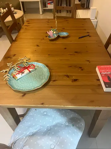 Beautiful Wooden Dining Table with Rustic Charm with 5 chairs