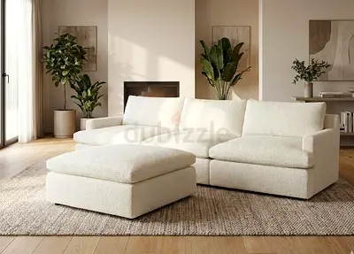 Marina home feather 🪶 filled sofa with footstool