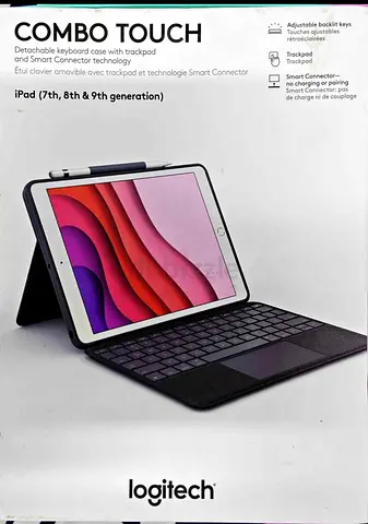 Logitech Combo Touch /Keyboard case for iPad (7th 8th 9th generation) brand New Never Used