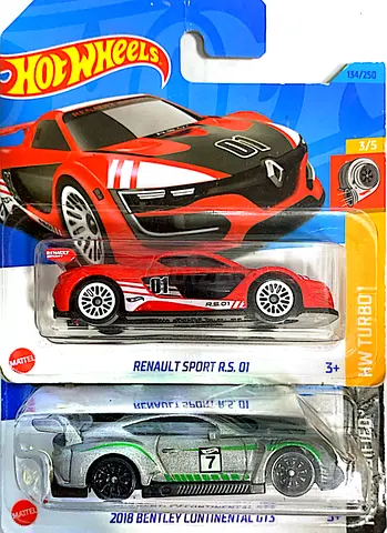 Hot Wheels Race Car Collection - Renault Sport R.S. 01  Bentley Continental GTS